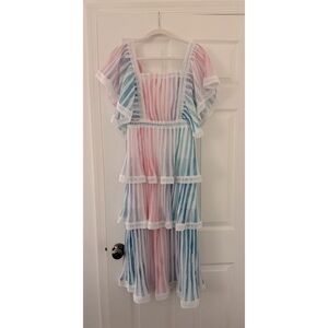 Watercolor stripe dress